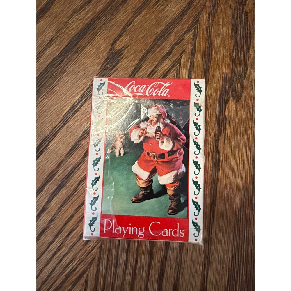 Vintage 1993 Coca-Cola Christmas Santa Claus Playing Cards Sealed Deck 334